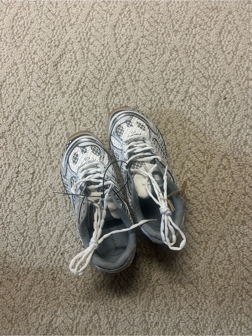 Grey shiny shoes